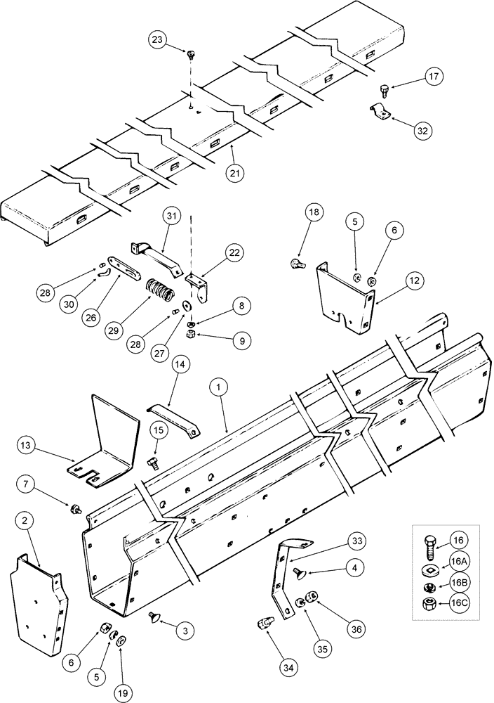 Схема запчастей Case IH 5400 - (9-082) - GRASS SEED ATTACHMENT, HOPPER (09) - CHASSIS