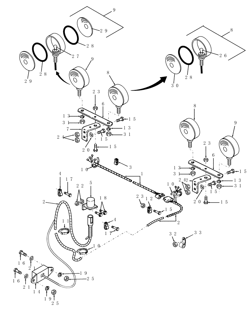 Схема запчастей Case IH RB444 - (06.13) - LIGHTING (06) - ELECTRICAL SYSTEMS