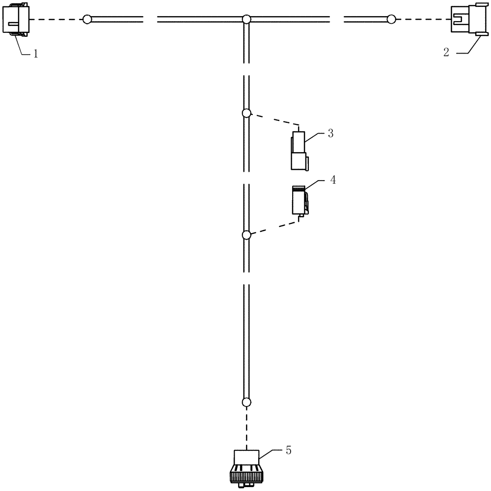 Схема запчастей Case IH 2280 - (55.100.27) - ELECTRICAL HARNESS 4WD ADAPTER EXTENSION, 84197993 (55) - ELECTRICAL SYSTEMS