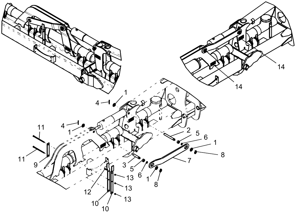 Схема запчастей Case IH 1240 - (39.100.04) - WING LOCKUP - 24 ROW (39) - FRAMES AND BALLASTING