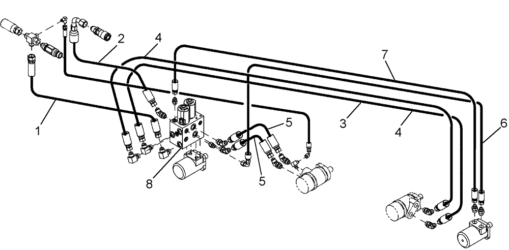 Схема запчастей Case IH 2152 - (09-18) - DRAPER DRIVE HYDRAULICS - HYDRAULIC DECK SHIFT HEADERS (HYDRAULIC HOSES) 