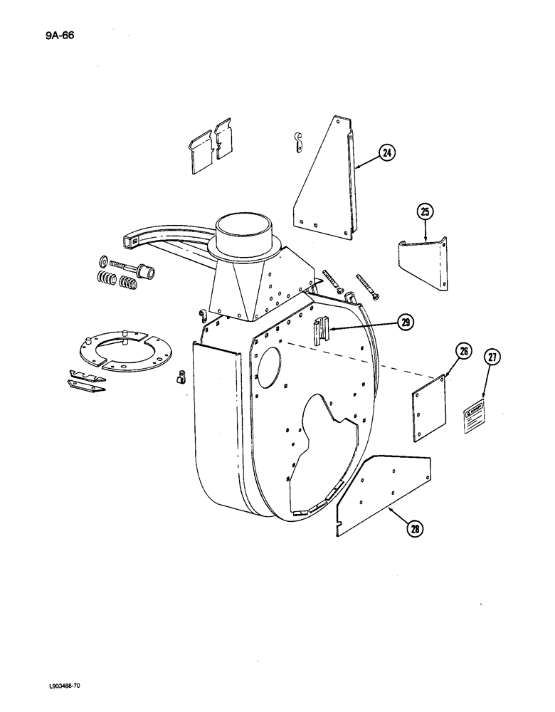 Схема запчастей Case IH 781 - (9A-066) - BLOWER HOUSING, CONTINUED (12) - CHASSIS