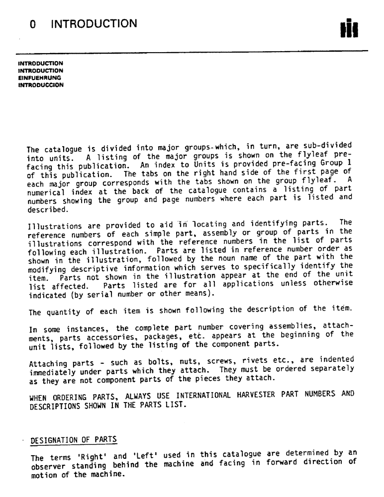 Схема запчастей Case IH 844S - (0-C) - INTRODUCTION (00) - GENERAL