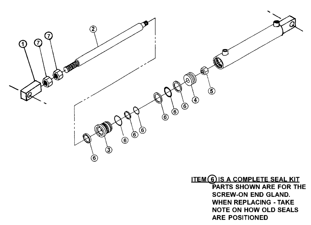 Схема запчастей Case IH PATRIOT WT - (07-007) - HYDRAULIC CYLINDER - BOOM LEVEL (60 & 75 BOOM) (3" X 10")1" DIA ROD Cylinders