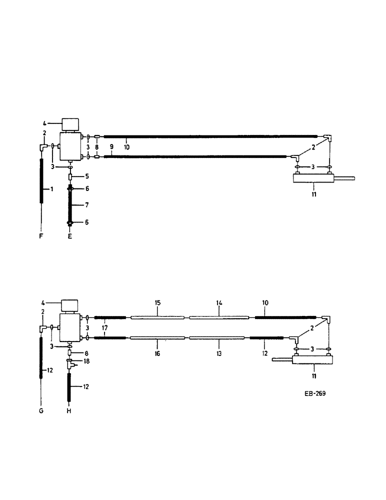 Схема запчастей Case IH 1460 - (10-027) - FEEDER AND SEPARATOR CLUTCH CYLINDER DIAGRAM "B" (07) - HYDRAULICS