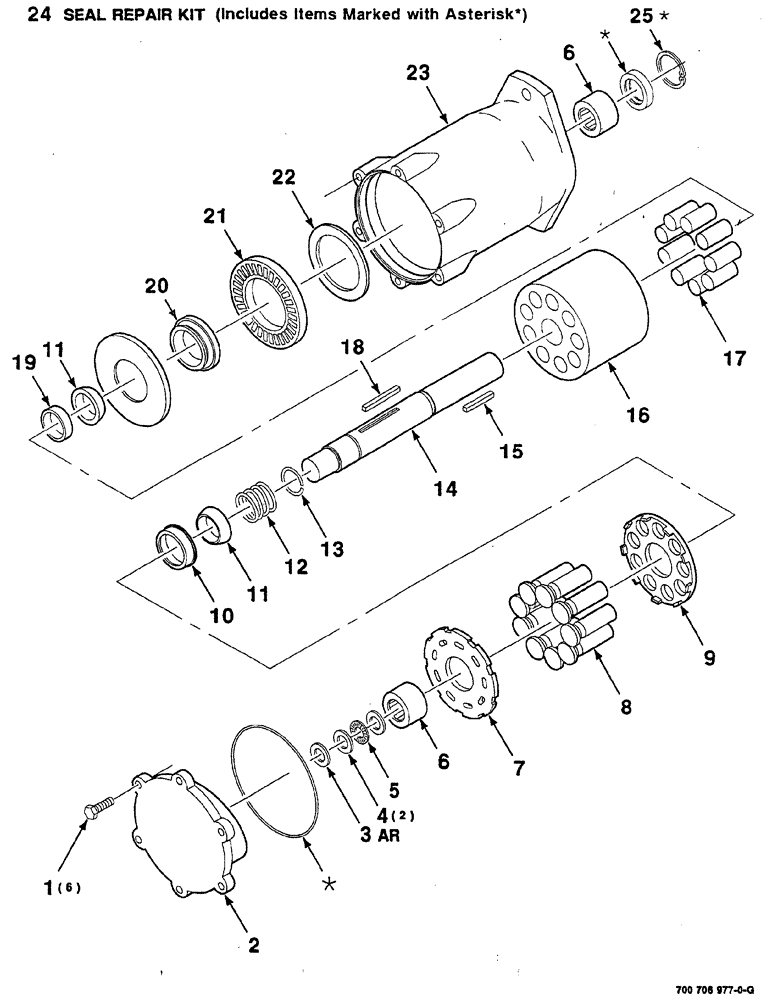 Схема запчастей Case IH 8870 - (08-58) - HEADER DRIVE HYDRAULIC MOTOR ASSEMBLY (35) - HYDRAULIC SYSTEMS