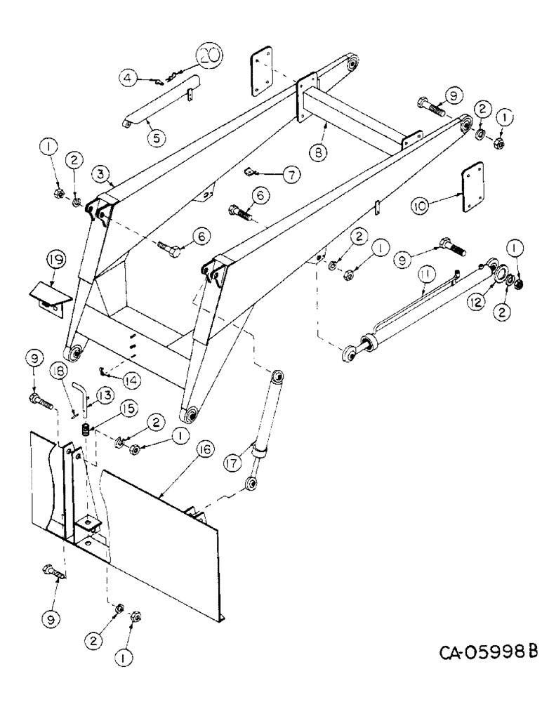 Схема запчастей Case IH 4140 - (17-01) - LOADER BOOM (05) - SUPERSTRUCTURE