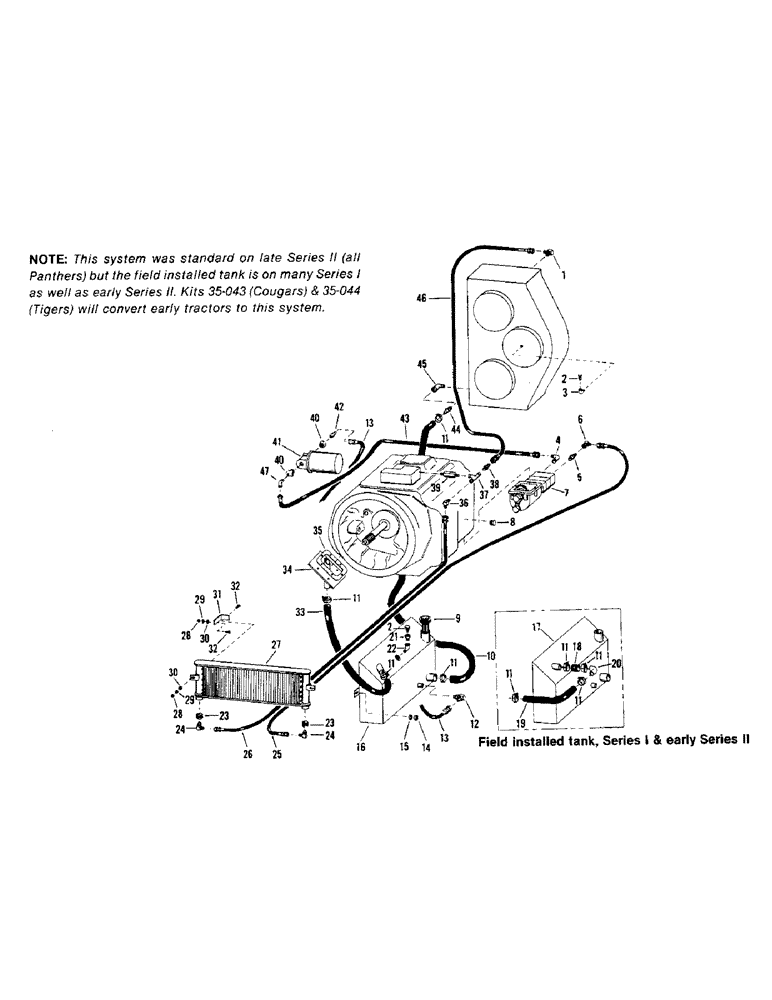 Схема запчастей Case IH STEIGER - (04-33) - TRANSMISSION AND TRANSFER CASE COOLING (04) - Drive Train