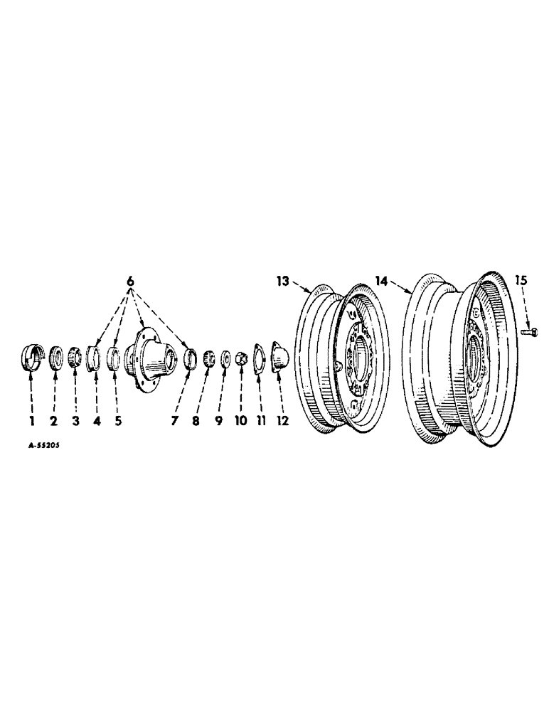 Схема запчастей Case IH 856 - (L-02) - WHEELS AND WHEEL WEIGHTS, FRONT WHEELS Wheels & Wheel Weights