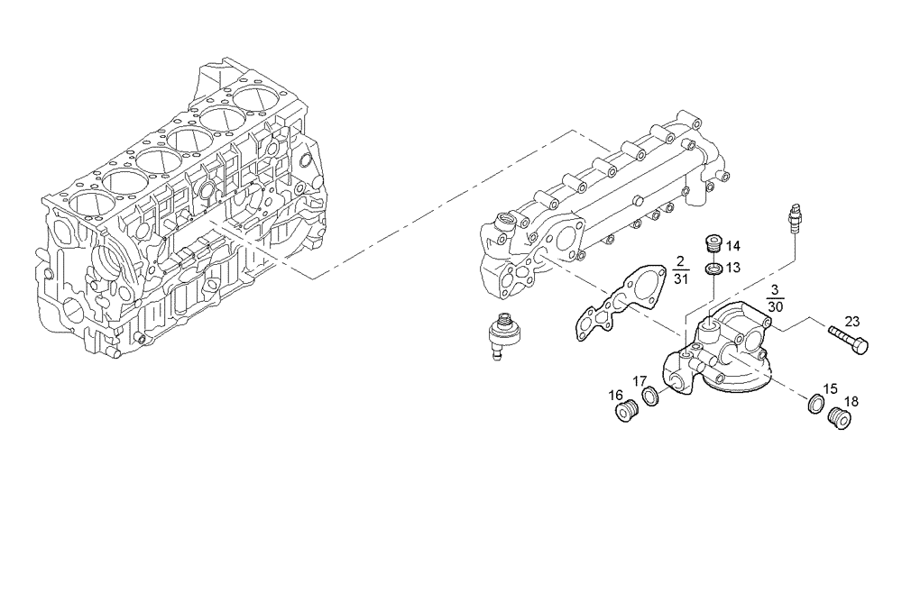 Схема запчастей Case IH F3AE0684K E904 - (3022.003) - HOUSING OIL 