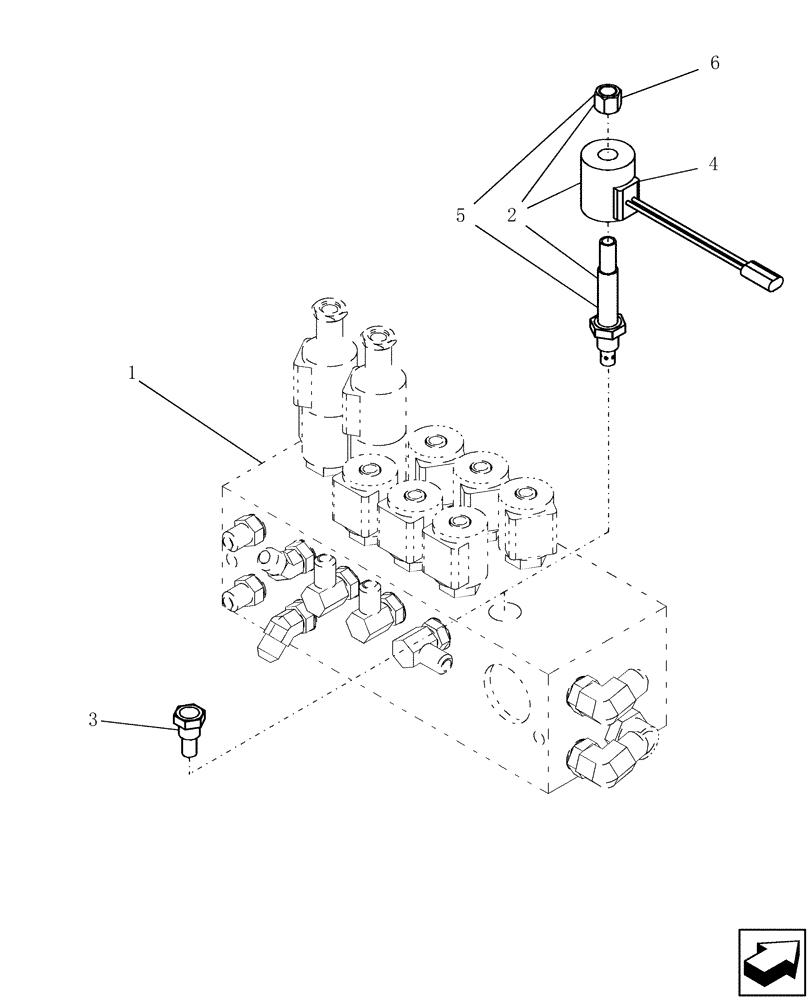 Схема запчастей Case IH 100 - (35.359.02) - HYDRAULIC - SUSPENDED BOOM - OPEN CENTER DUMP VALVE (35) - HYDRAULIC SYSTEMS