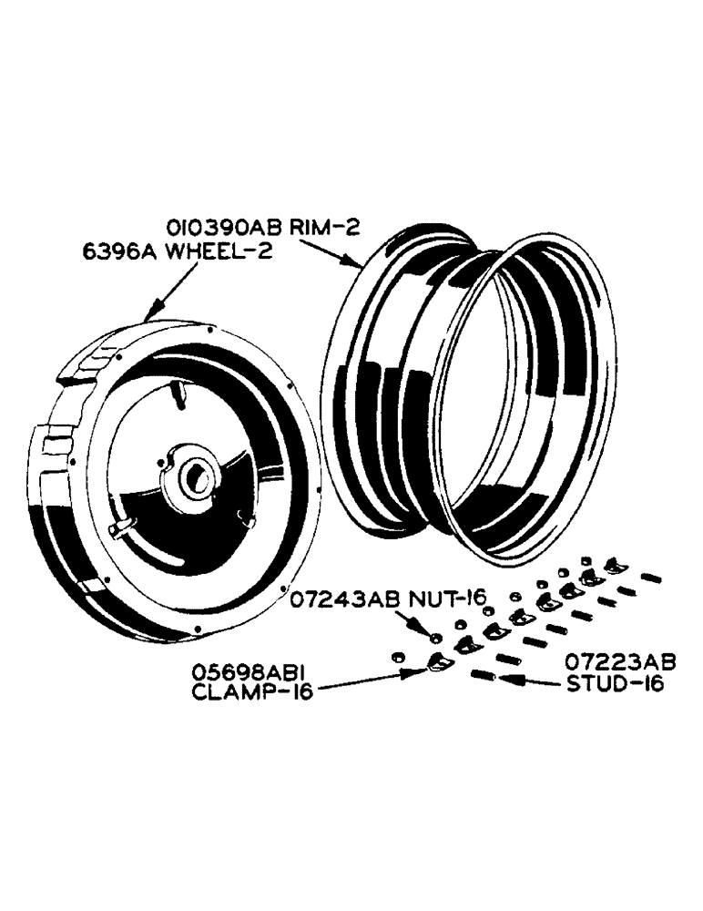 Схема запчастей Case IH 500-SERIES - (065) - REAR WHEELS, SPECIAL FOR RICE, FOR 14-34 AND 15-34 TIRES (06) - POWER TRAIN