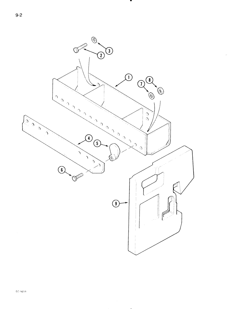 Схема запчастей Case IH 695 - (9-002) - FRONT END WEIGHTS (09) - CHASSIS/ATTACHMENTS