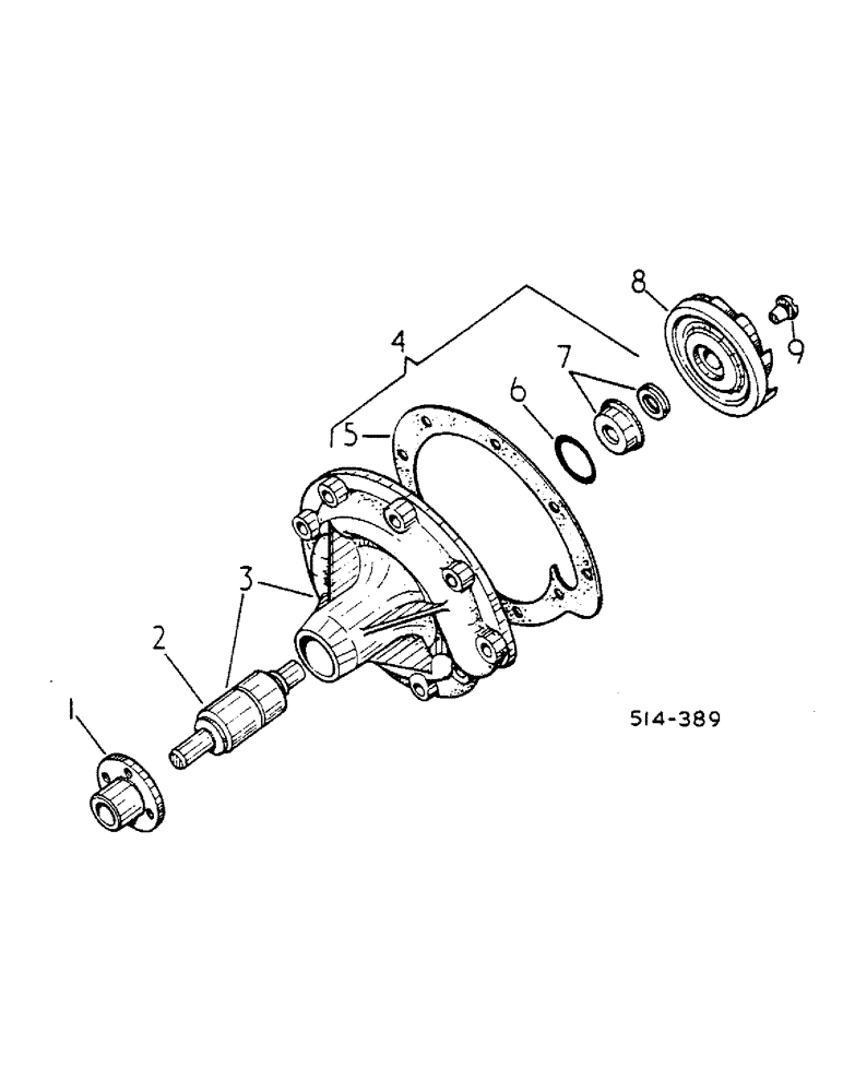 Схема запчастей Case IH 784 - (12-21) - POWER, WATER PUMP Power