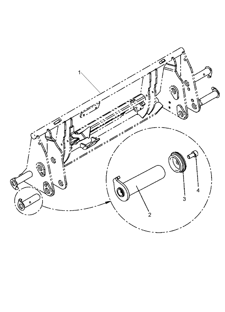 Схема запчастей Case IH LX740 - (82.300.AD[03]) - TOOL CARRIER W/ PINS (82) - FRONT LOADER & BUCKET