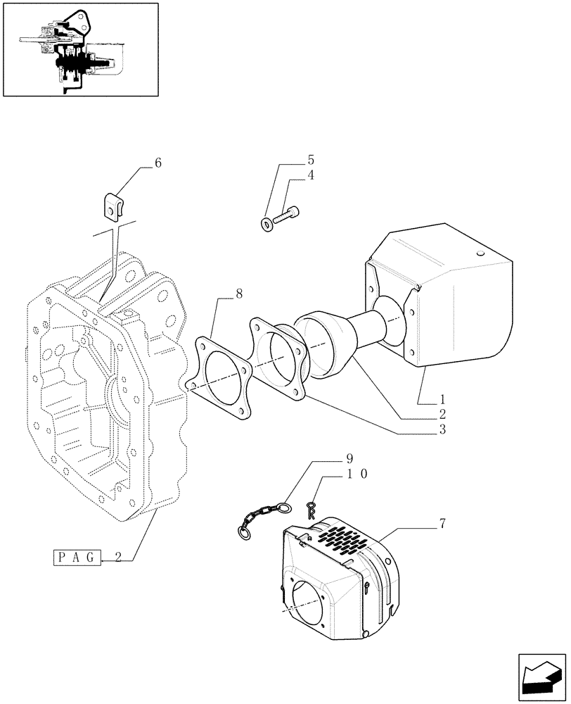 Схема запчастей Case IH MXM190 - (1.80.1/01[04]) - POWER TAKE-OFF 750/1000 RPM (07) - HYDRAULIC SYSTEM