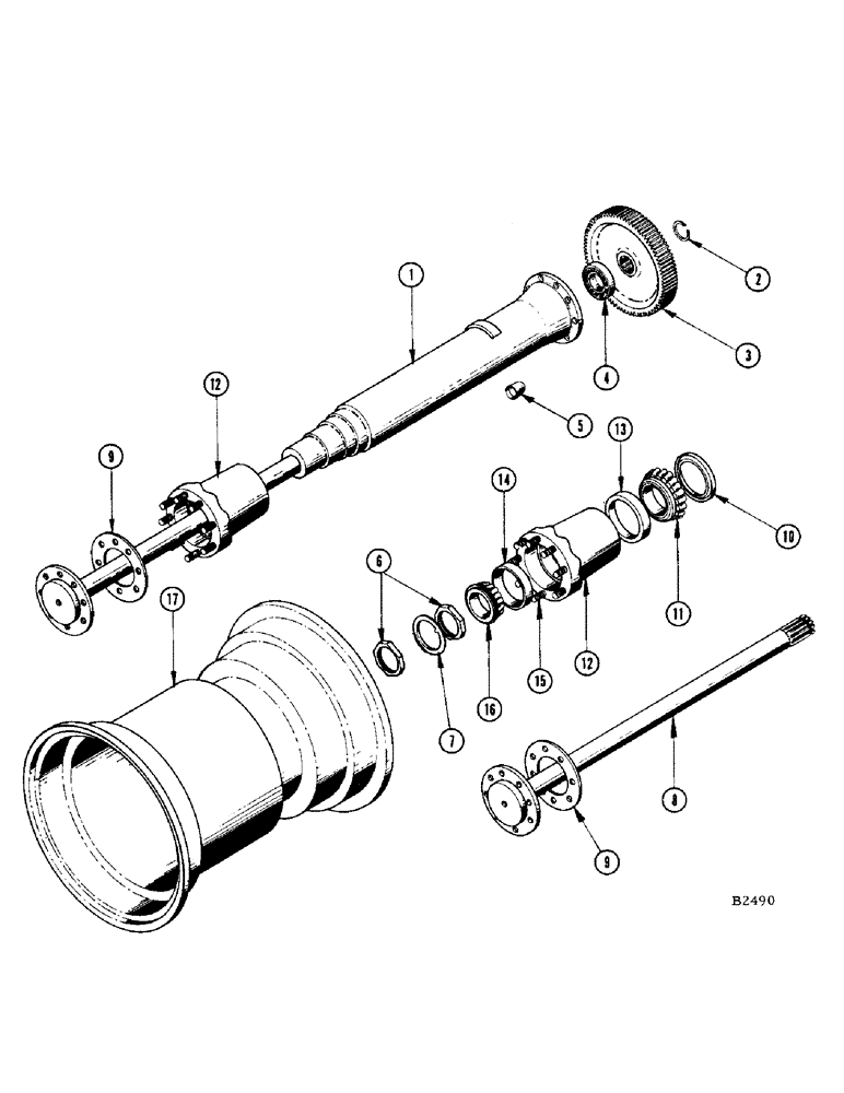 Схема запчастей Case IH 1160 - (22[1]) - DRIVE WHEELS AND HUBS (44) - WHEELS