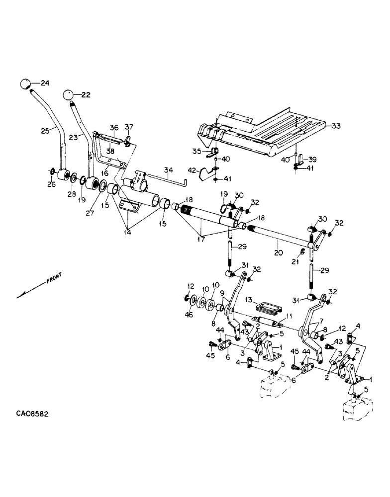 Схема запчастей Case IH 7288 - (10-27) - HYDRAULICS, DOUBLE AUXILIARY VALVE CONTROLS (07) - HYDRAULICS