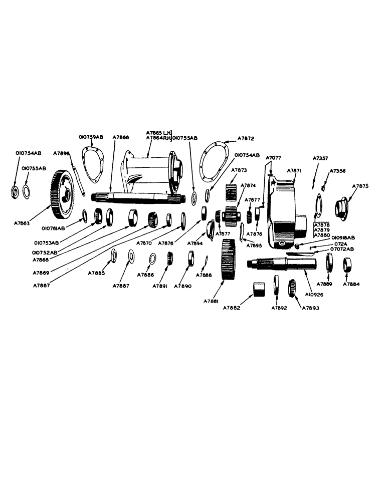 Схема запчастей Case IH 700 - (130) - UPPER AND LOWER REAR AXLES AND HOUSINGS FOR HIGH CLEARANCE TRACTORS (06) - POWER TRAIN