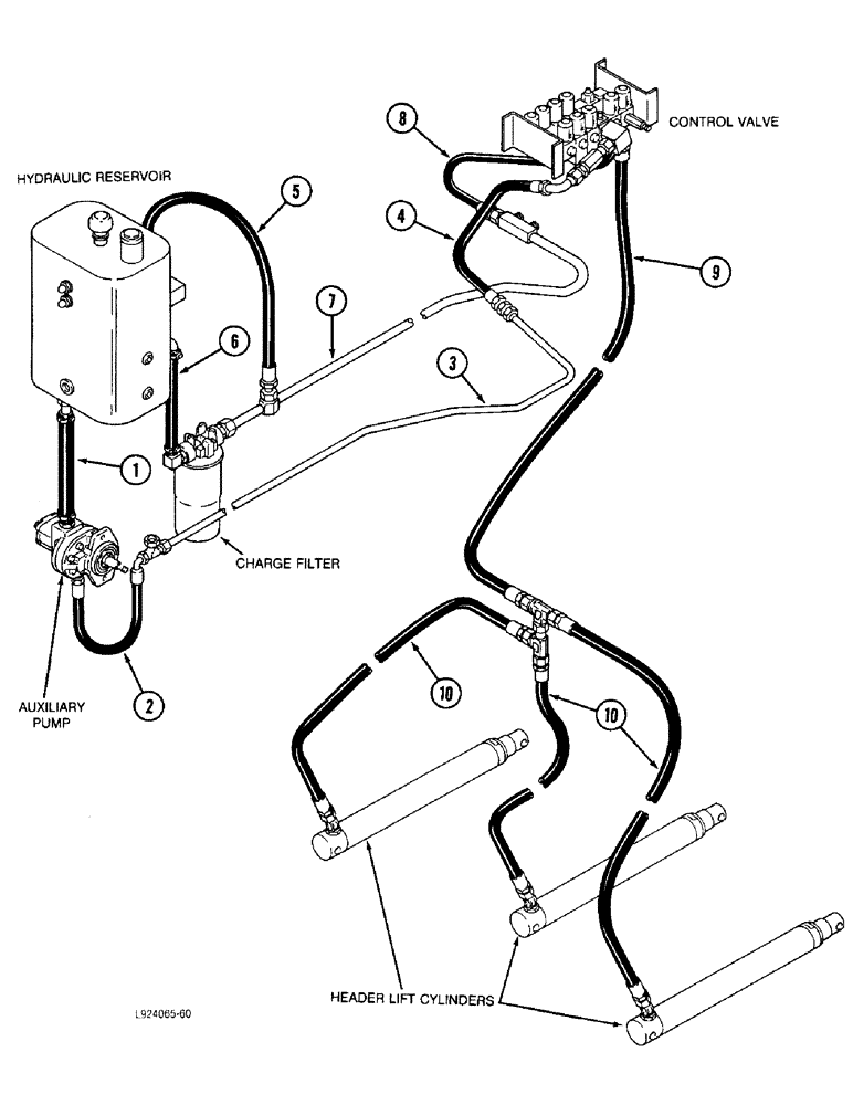 Схема запчастей Case IH 1640 - (1-14) - PICTORIAL INDEX, HEADER LIFT HYDRAULICS (00) - PICTORIAL INDEX