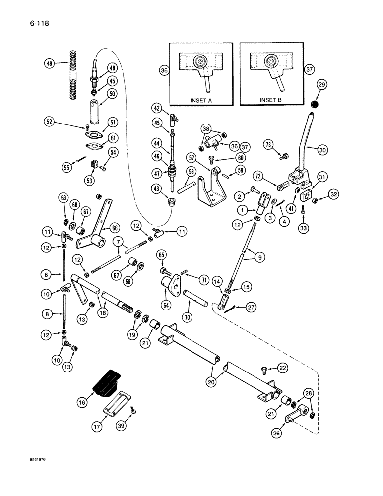 Схема запчастей Case IH 7150 - (6-118) - TRANSMISSION SHIFT CONTROL, PRIOR TO P.I.N. JJA0018865 (06) - POWER TRAIN