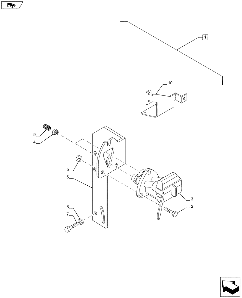 Схема запчастей Case IH PUMA 200 - (88.033.06[12]) - DIA KIT - PNEUMATIC TRAILER BRAKE (ITALY) - BRACKET AND COUPLING (88) - ACCESSORIES