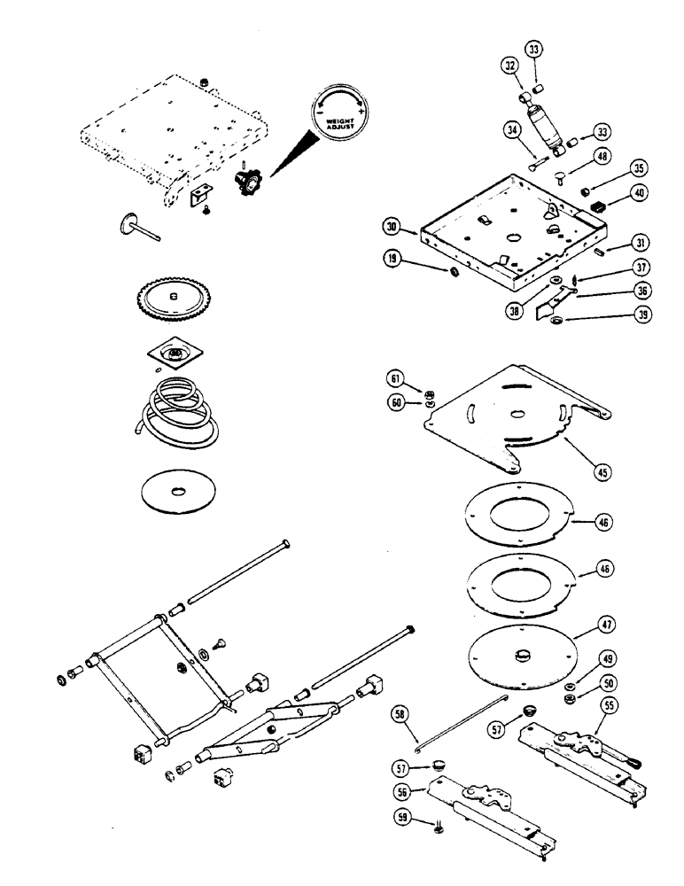 Схема запчастей Case IH 2670 - (436) - SWIVEL SEAT ASSEMBLY, FIRST USED TRACTOR SERIAL NUMBER 8792901 (09) - CHASSIS/ATTACHMENTS