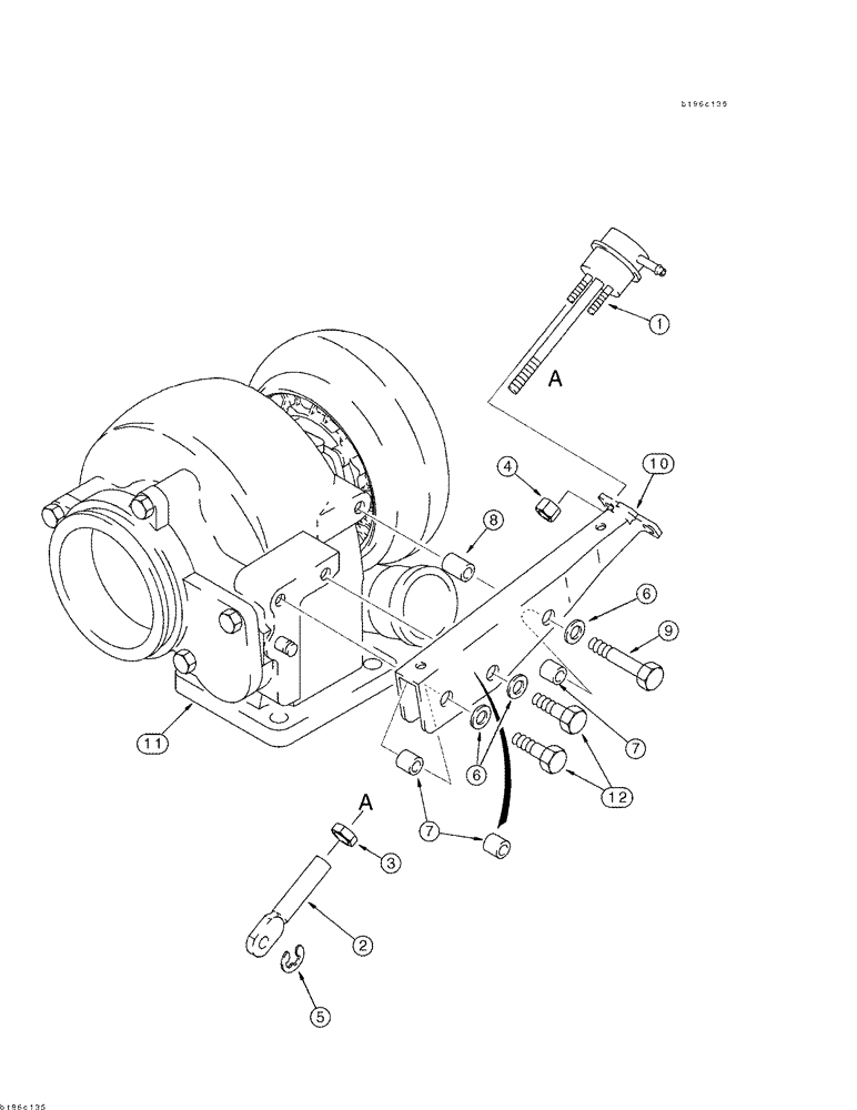 Схема запчастей Case IH 2344 - (02-16) - WASTEGATE ACTUATOR (01) - ENGINE