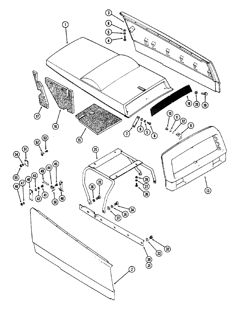 Схема запчастей Case IH 2870 - (354) - FRONT HOOD, URETHANE (09) - CHASSIS/ATTACHMENTS