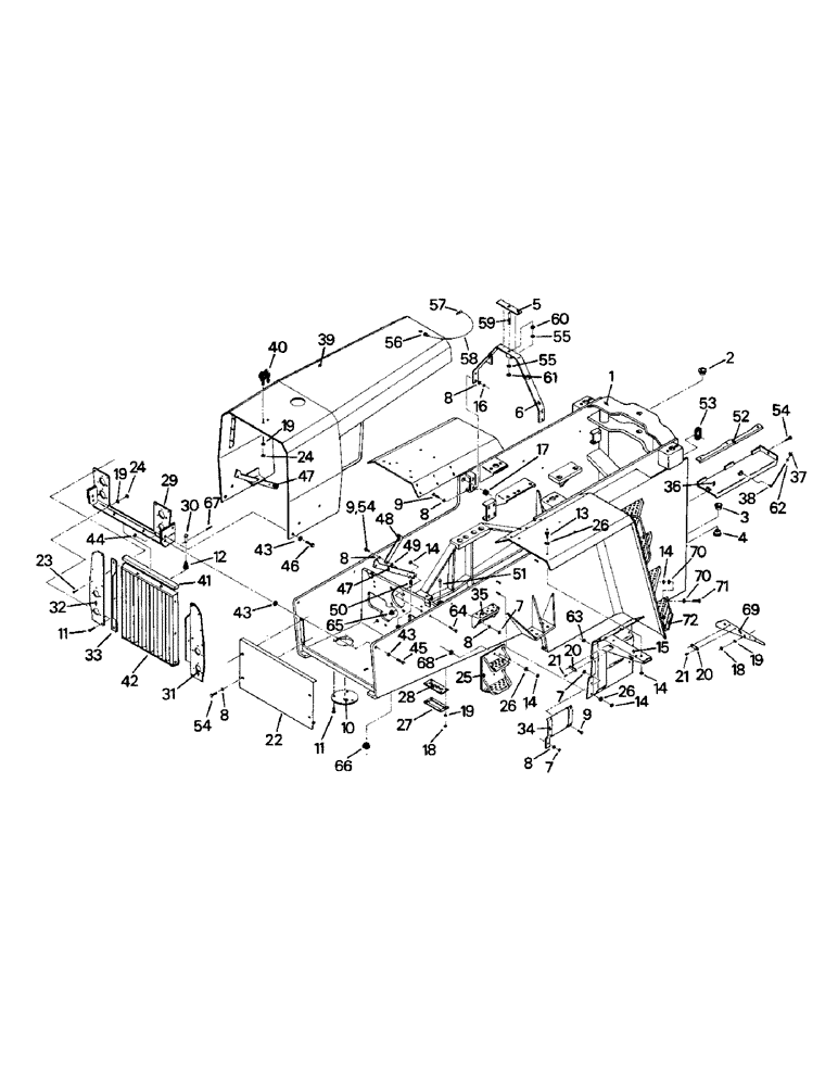 Схема запчастей Case IH PT225 - (06-03) - FRONT FRAME, LATER STYLE (12) - FRAME