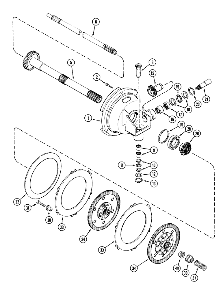 Схема запчастей Case IH 2394 - (6-026) - TORQUE LIMITER AND PUMP DRIVE, 12 SPEED TRANSMISSION (06) - POWER TRAIN