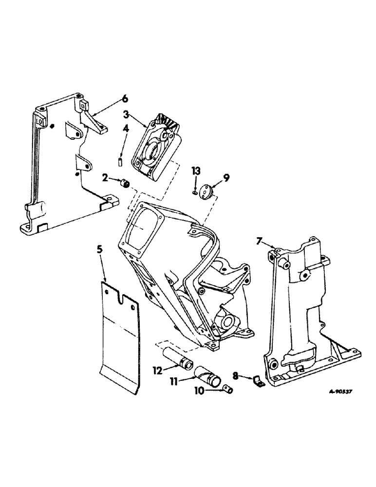 Схема запчастей Case IH 1256 - (J-02) - STEERING MECHANISM, STEERING AND GEAR SELECTOR SUPPORT Steering Mechanism