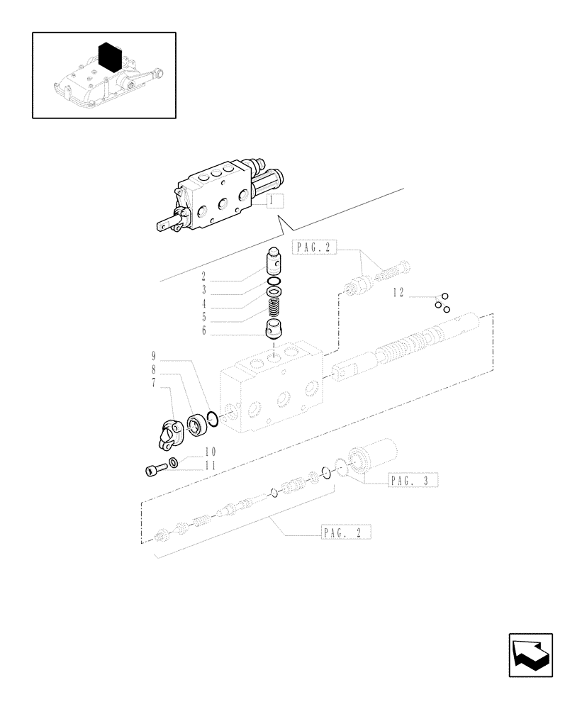 Схема запчастей Case IH MAXXUM 110 - (1.82.7/04B[01]) - DOUBLE - ACTING EXTERNAL CONTROL VALVE WITH FLOAT AND AUTOMATIC CUTOUT - BREAKDOWN (VAR.330851-331851) (07) - HYDRAULIC SYSTEM