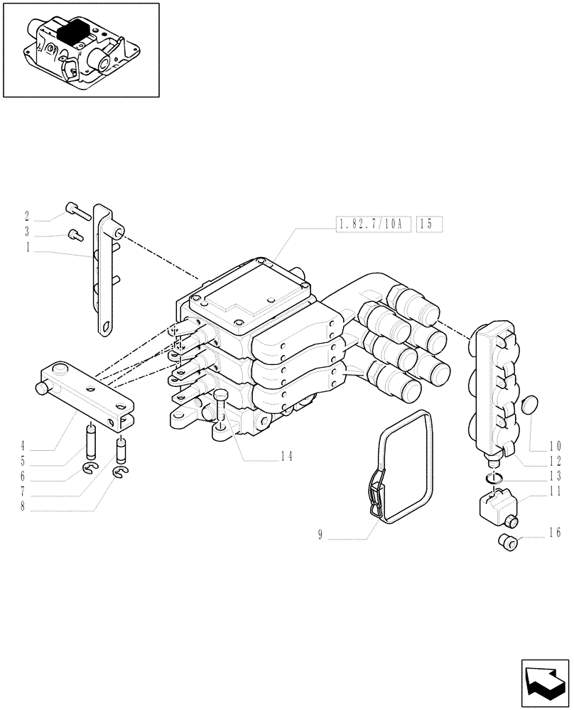 Схема запчастей Case IH MAXXUM 110 - (1.82.7/10[01]) - 3 REMOTES (1NC+2CONFIG) FOR CCLS PUMP FOR MDC AND RELEVANT PARTS - C6788 (VAR.334844) (07) - HYDRAULIC SYSTEM