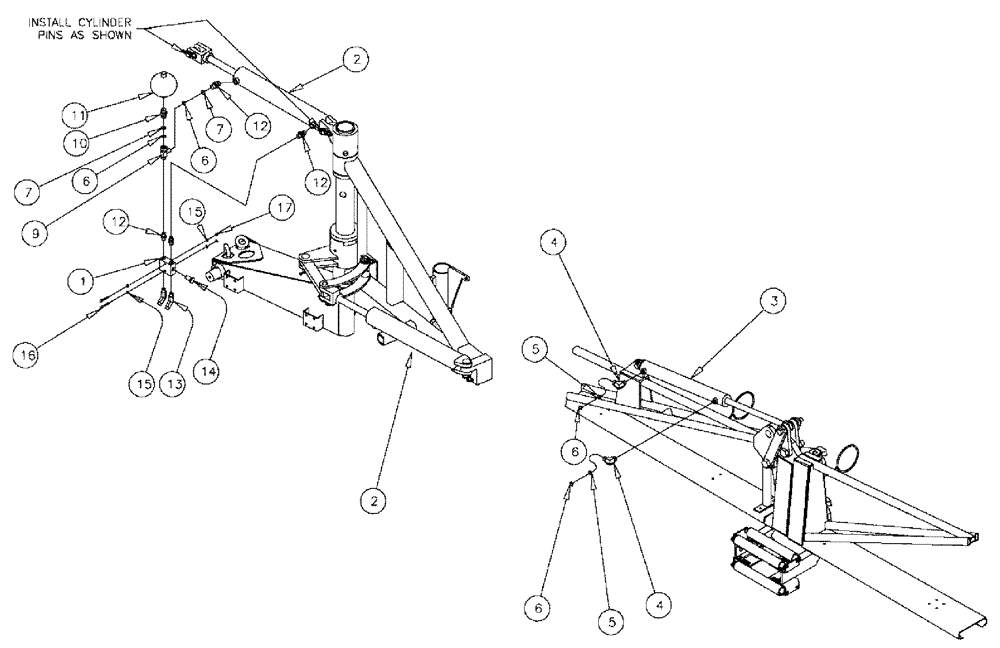 Схема запчастей Case IH 610 - (02-003) - HYDRAULIC CYLINDER GROUP, 60/85 Cylinders