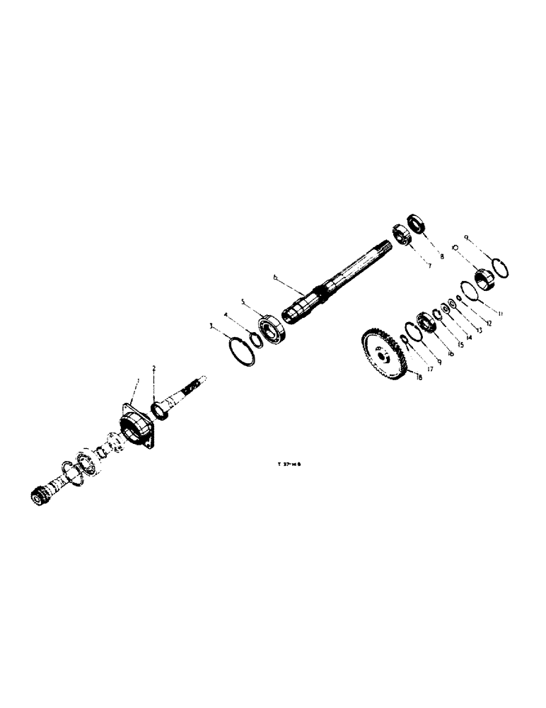 Схема запчастей Case IH 444 - (6-38) - SINGLE SPEED CONSTANT RUNNING P.T.O. ATTACHMENT (06) - POWER TRAIN