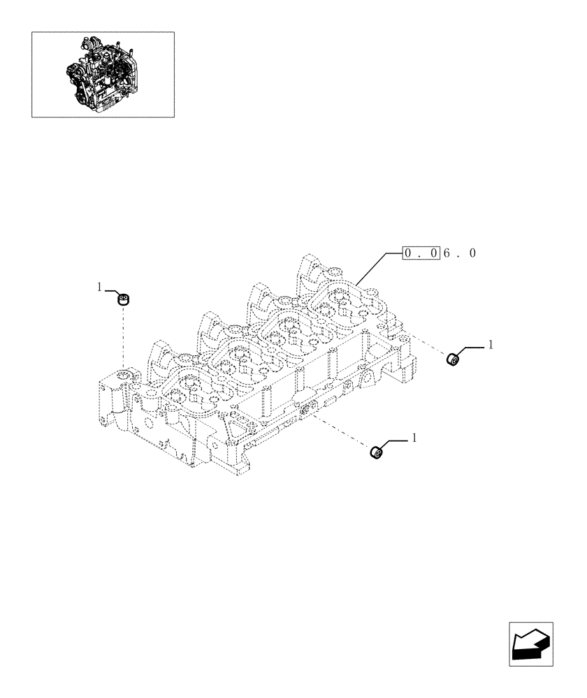 Схема запчастей Case IH MAXXUM 100 - (0.32.4) - ENGINE COOLING SYSTEM SHUTTER PLUGS (STD + VAR.330003-332115-332116) (01) - ENGINE