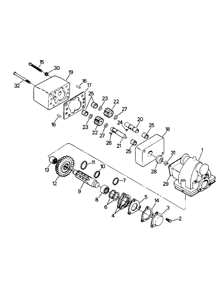 Схема запчастей Case IH ST225 - (04-32) - TRANSMISSION PUMP, TWO SECTION (04) - Drive Train