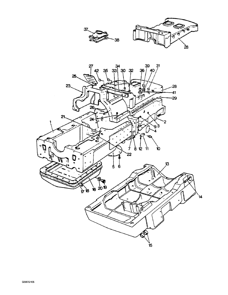 Схема запчастей Case IH 1210 - (9-016) - MAIN FRAME AND COVERS (09) - CHASSIS/ATTACHMENTS