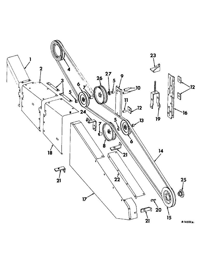 Схема запчастей Case IH 403 - (326) - STRAW CHOPPER, DRIVE PARTS, SERIAL NO. 7224 AND ABOVE (73) - RESIDUE HANDLING