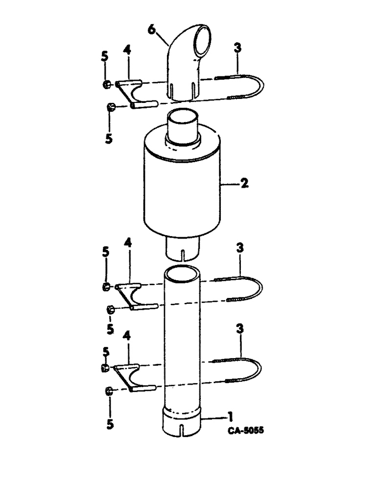 Схема запчастей Case IH 815 - (12-08) - POWER, SPARK ARRESTOR, FOR DIESEL ENGINE Power