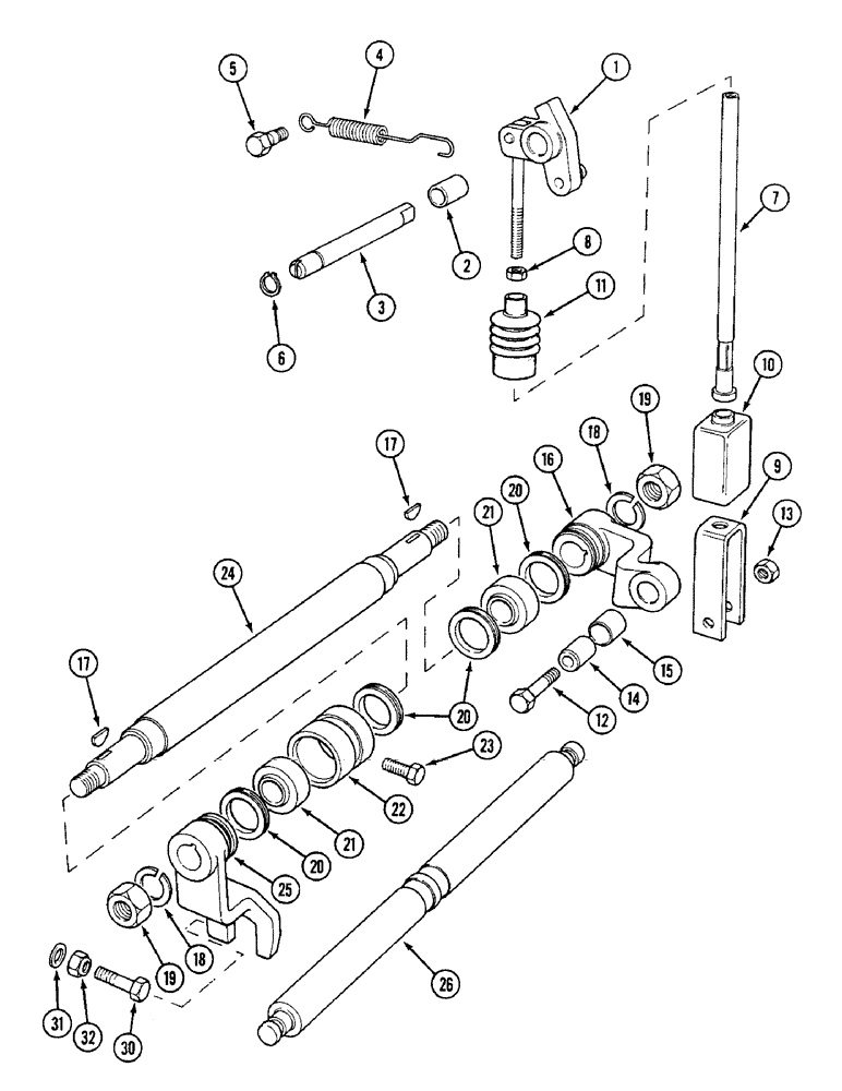 Схема запчастей Case IH 1594 - (8-288) - DRAFT CONTROL TRANSFER MECHANISM (08) - HYDRAULICS