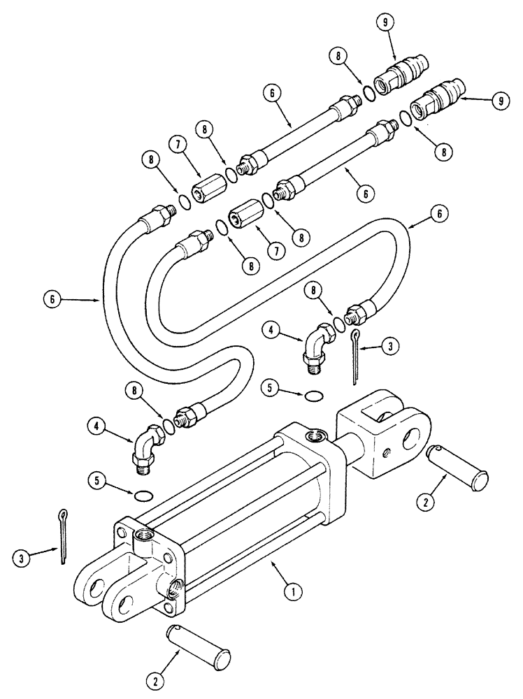 Схема запчастей Case IH 700 - (8-02) - REAR HYDRAULIC EQUIPMENT, 3-1/2 X 8 INCH CYLINDER (08) - HYDRAULICS