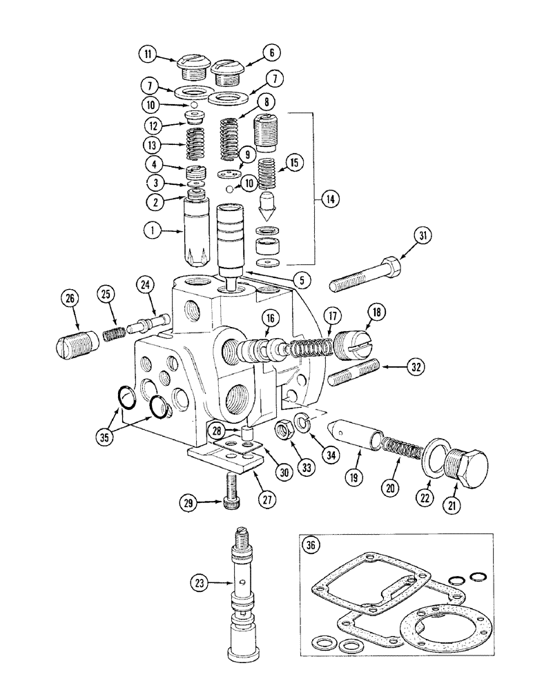 Схема запчастей Case IH 1394 - (8-322) - CONTROL VALVE ASSEMBLY (08) - HYDRAULICS