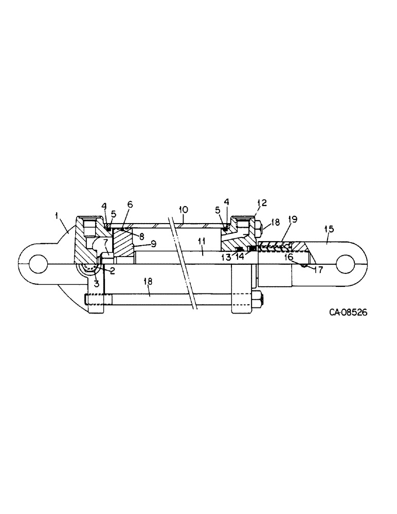 Схема запчастей Case IH 6500 - (B-18) - HYDRAULIC CYLINDER, 4 X 8 DOUBLE ACTING 