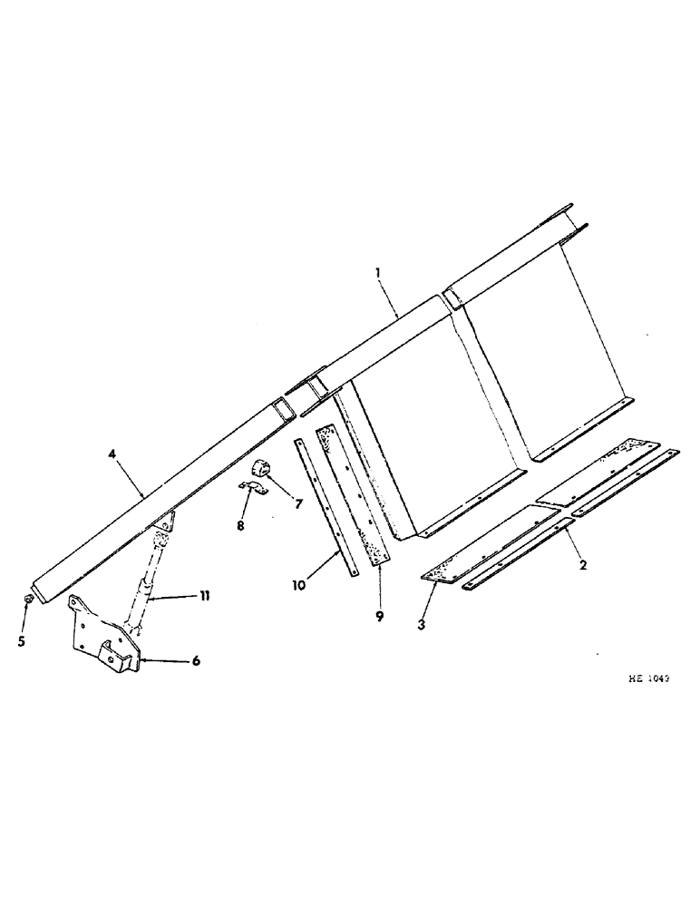 Схема запчастей Case IH 275 - (L-50) - ENDGATE AND ARMS, (275 MANURE SPREADER) 