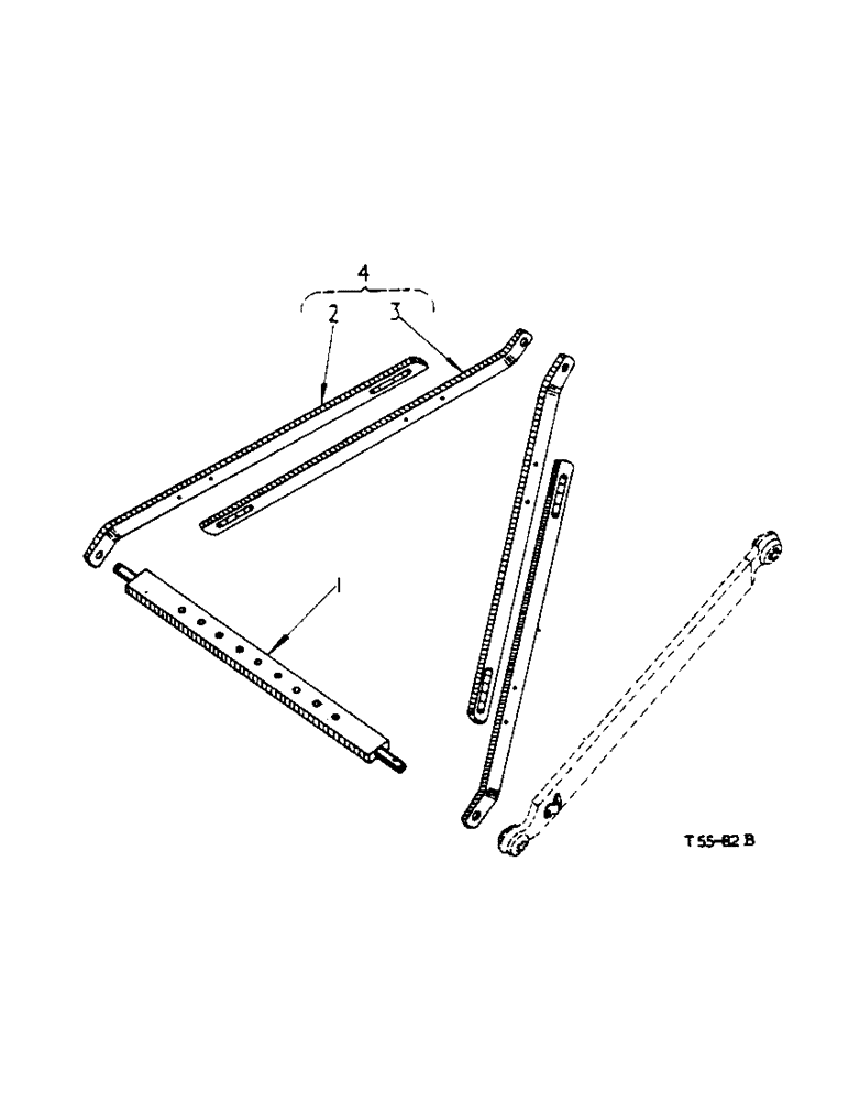 Схема запчастей Case IH 434 - (6-004) - THREE POINT LINKAGE DRAWBAR ATTACHMENT, 3049064R91 - ATTACHMENTS (09) - CHASSIS