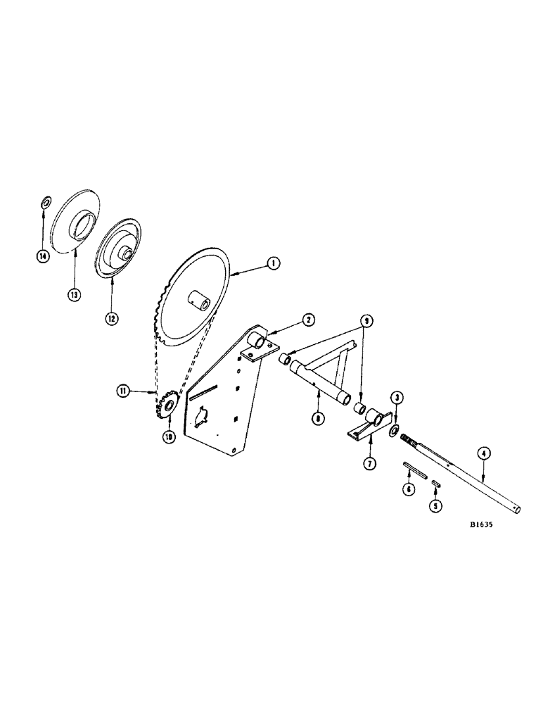 Схема запчастей Case IH 960 - (018) - REEL DRIVE JACKSHAFT, GRAIN COMBINES (58) - ATTACHMENTS/HEADERS