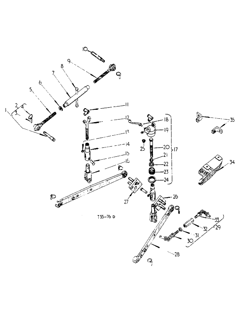 Схема запчастей Case IH 276 - (6-12) - THREE POINT LINKAGE ATTACHMENT (09) - CHASSIS