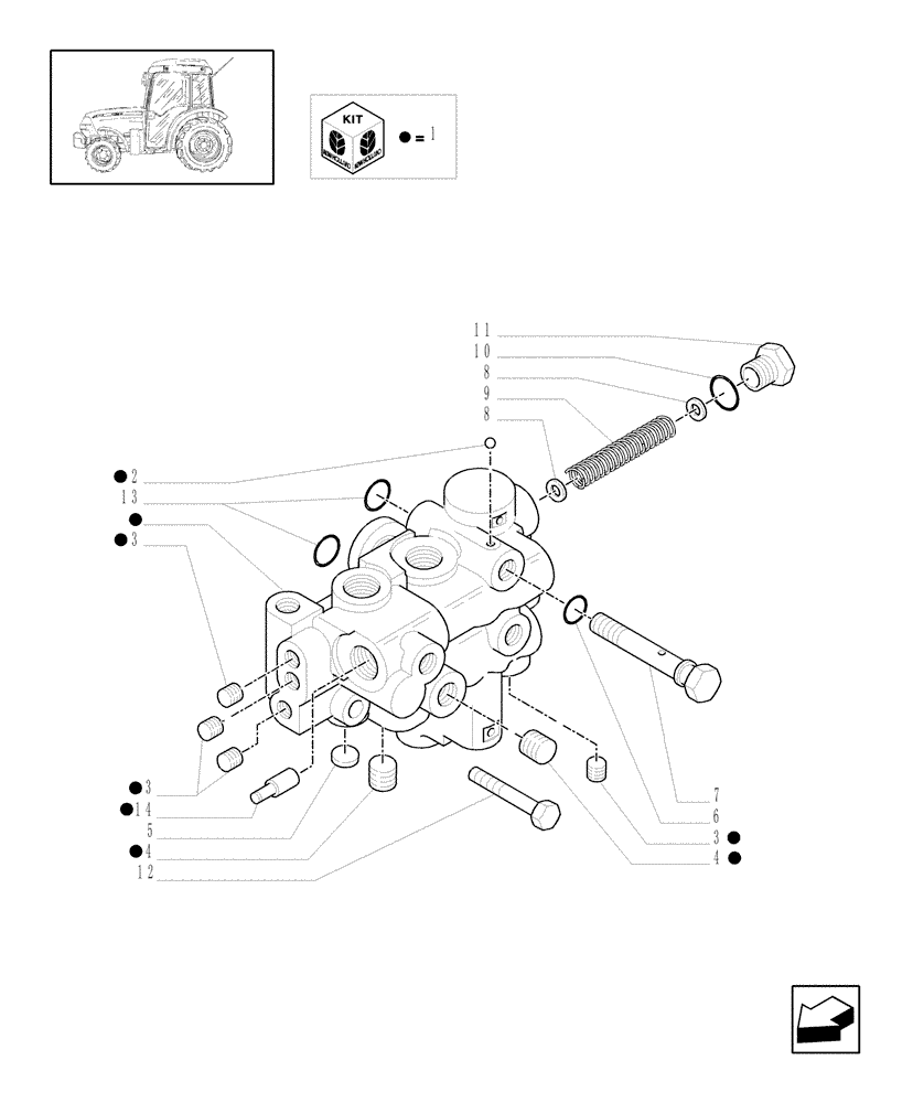 Схема запчастей Case IH JX1075N - (1.33.2/01[02]) - (VAR.271) HI-LO FRICTION CLUTCH (2WD) - TRANSMISSION CONTROLS (04) - FRONT AXLE & STEERING